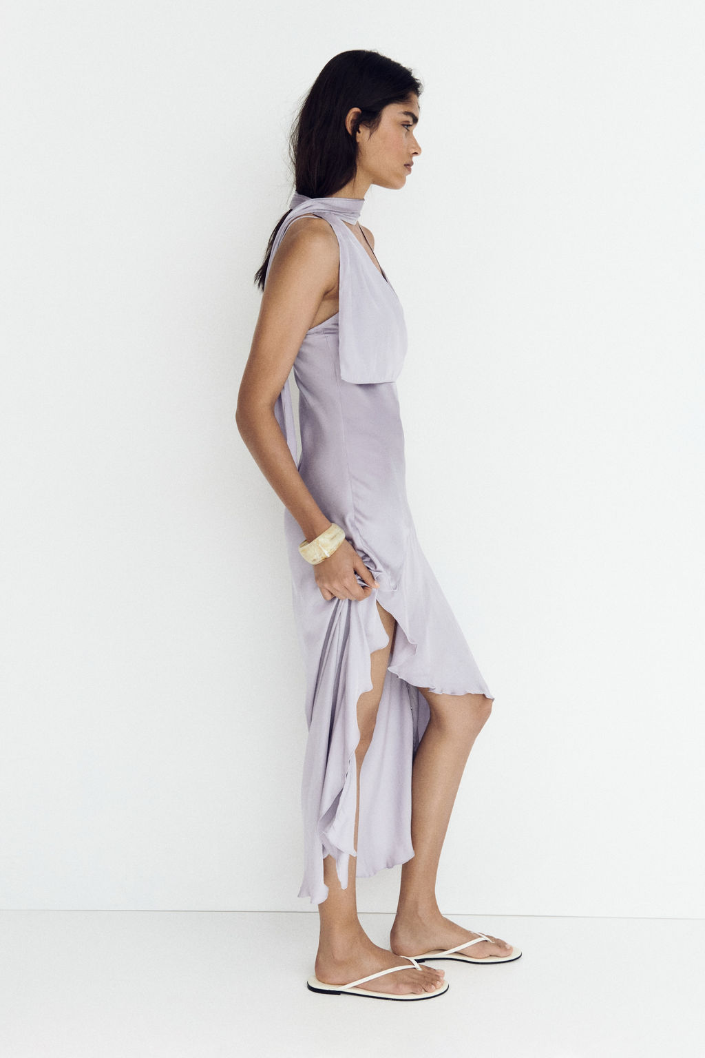 Vestido de sat?n con fular - H&m фото 7