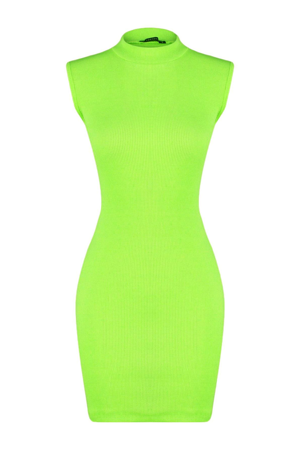 TRENDYOLMILLA Siyah Vucuda Oturan Bisiklet Yaka Mini Fitilli Esnek Orme Kalem Elbise TWOSS22EL2819 фото 8