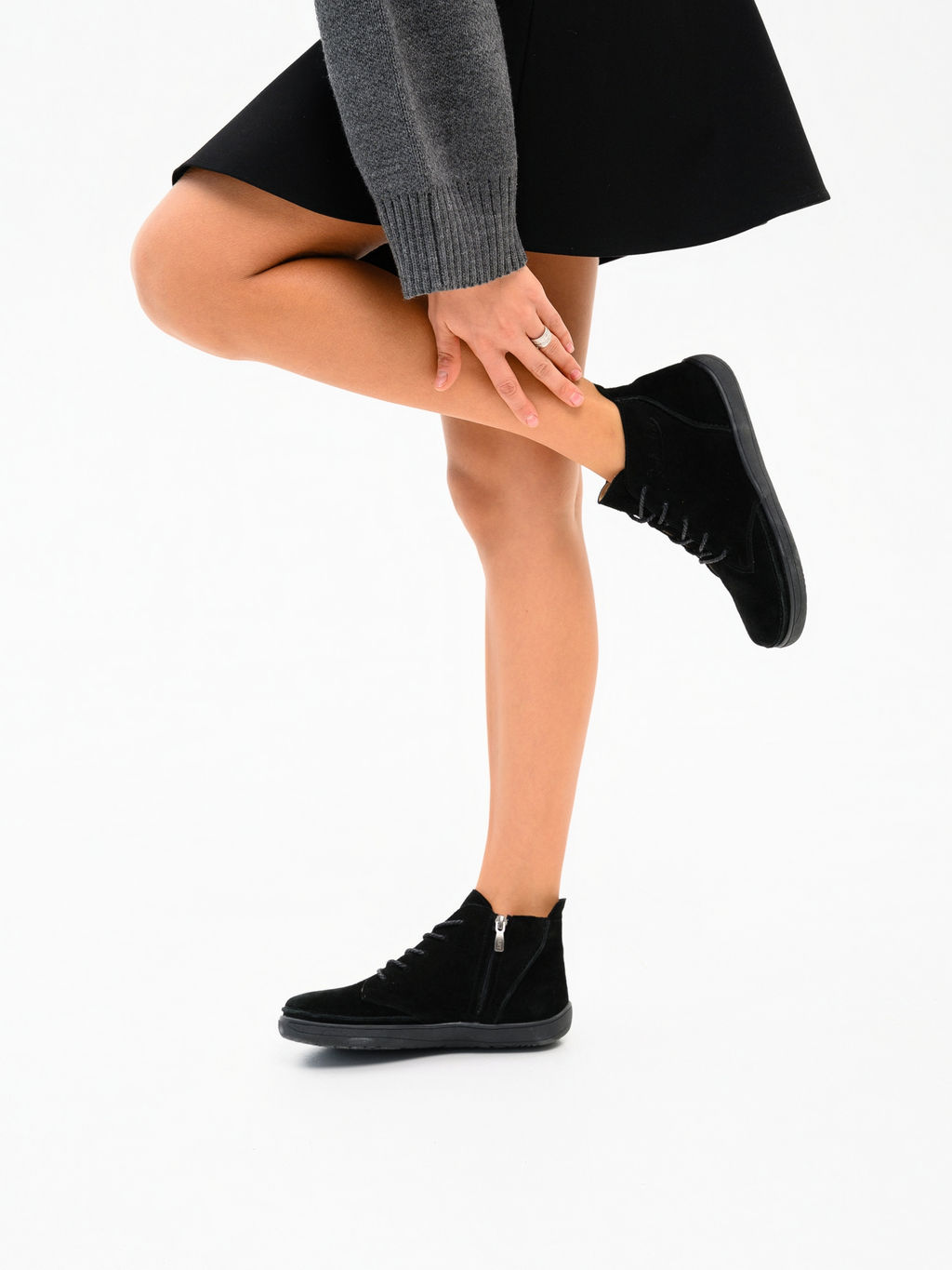 Босоногие ботинки 210.NATAbl.Черная замша