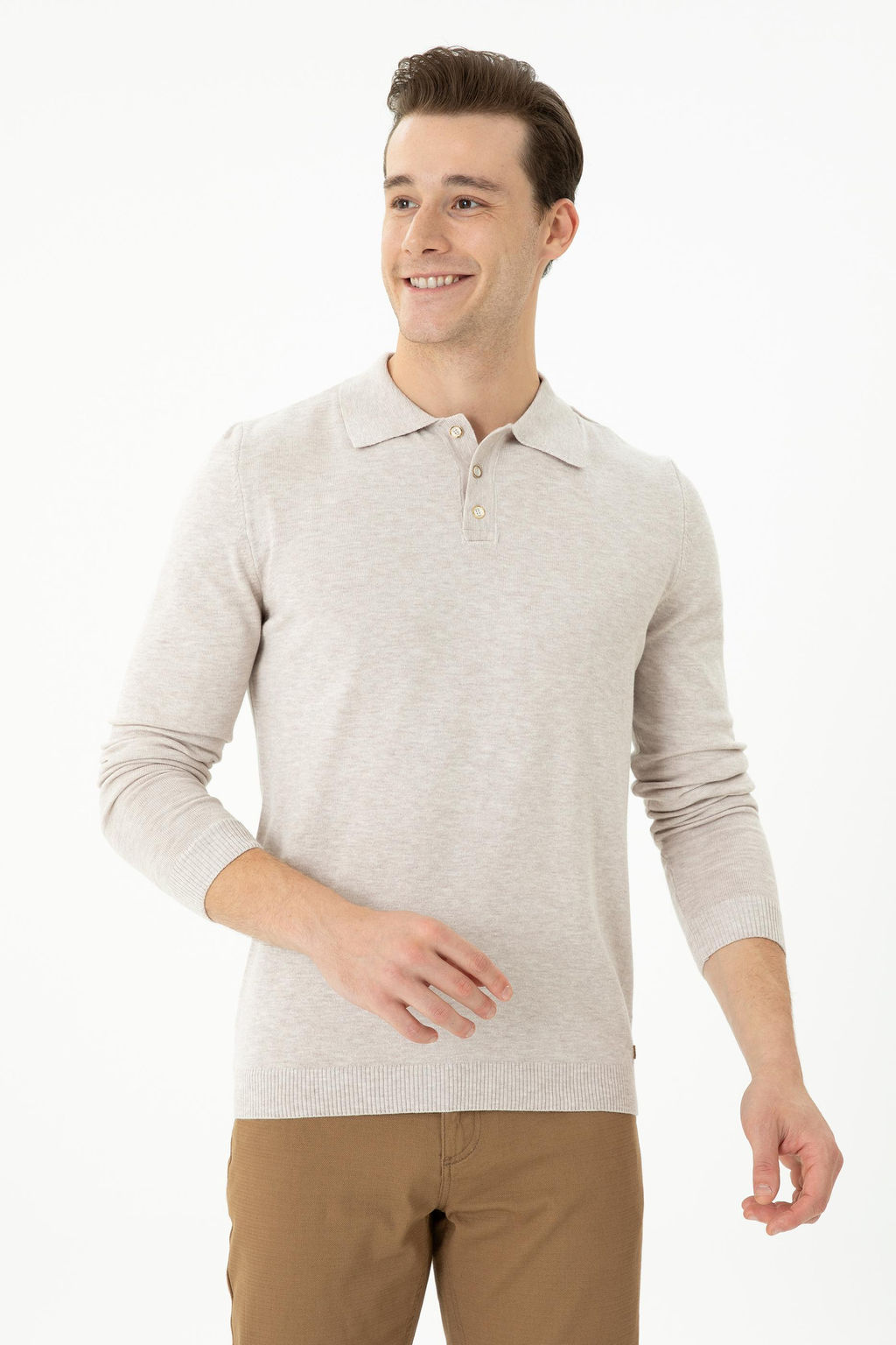 U. S. Polo Assn Мужской свитер из каменного меланжа - U.s. polo assn фото 17