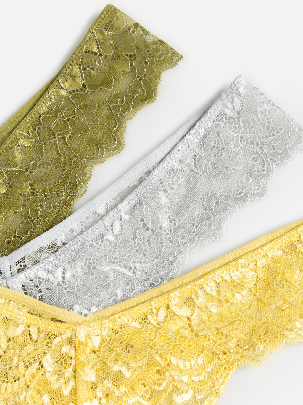 Infinity / Трусы стринг женские в наборе из 3 шт. Metalita зеленый со св.серым - Infinity Lingerie фото 8