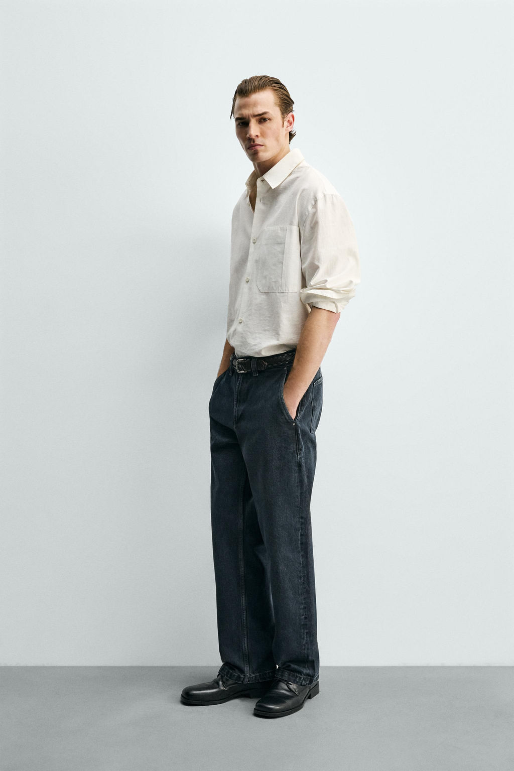 DENIM CHINO TROUSERS - Zara фото 14