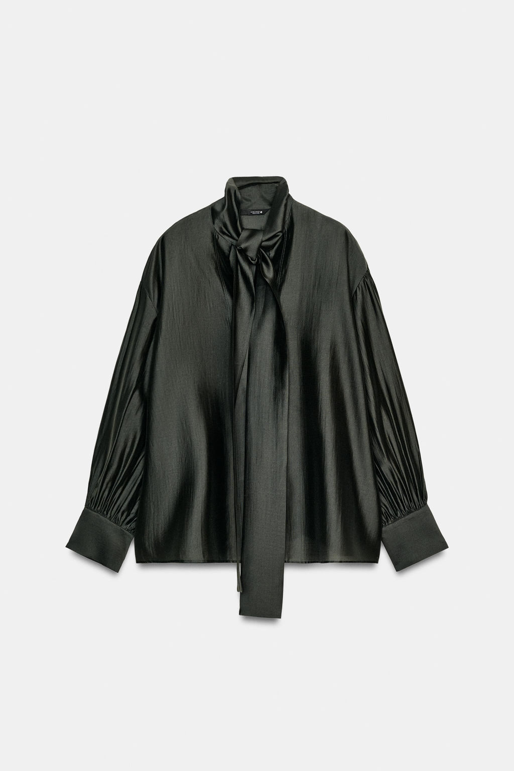 ZW COLLECTION SATIN SCARF SHIRT - Zara фото 5