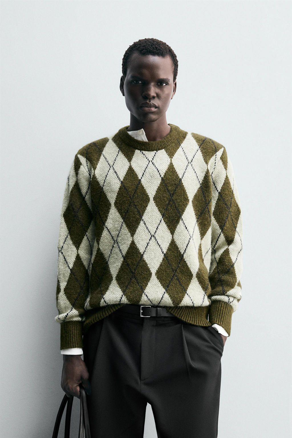 DIAMOND JACQUARD SWEATER - Zara фото 2