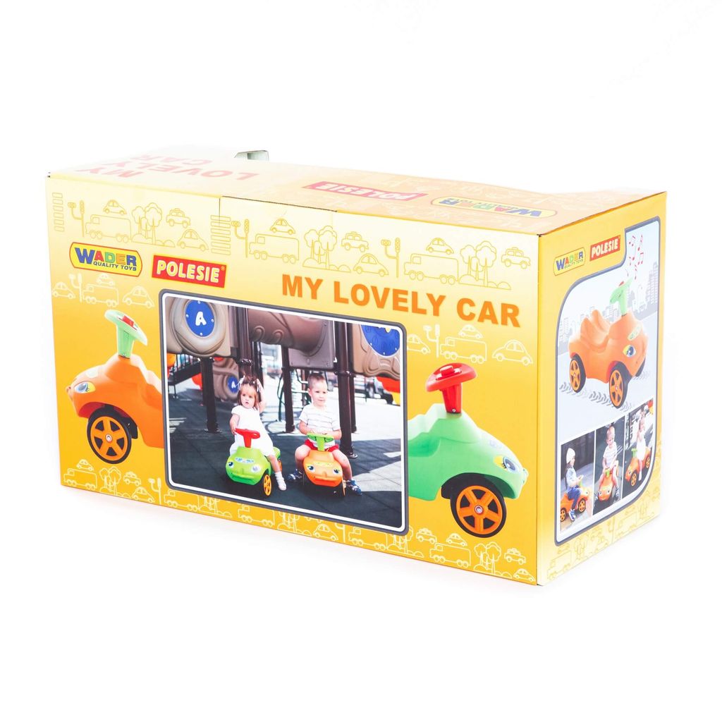 Каталка Мой любимый автомобиль со звуковым сигналом (зелёная) (в коробке) - Полесье фото 6