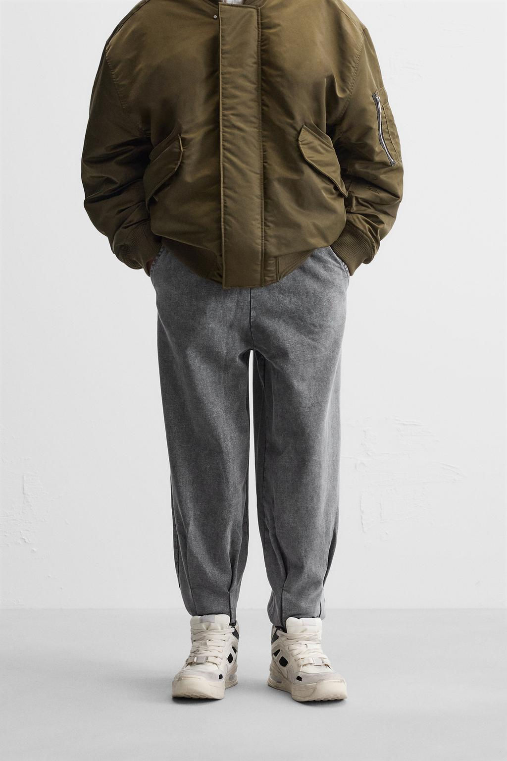 OVERSIZE FADED JOGGER TROUSERS - Zara фото 2