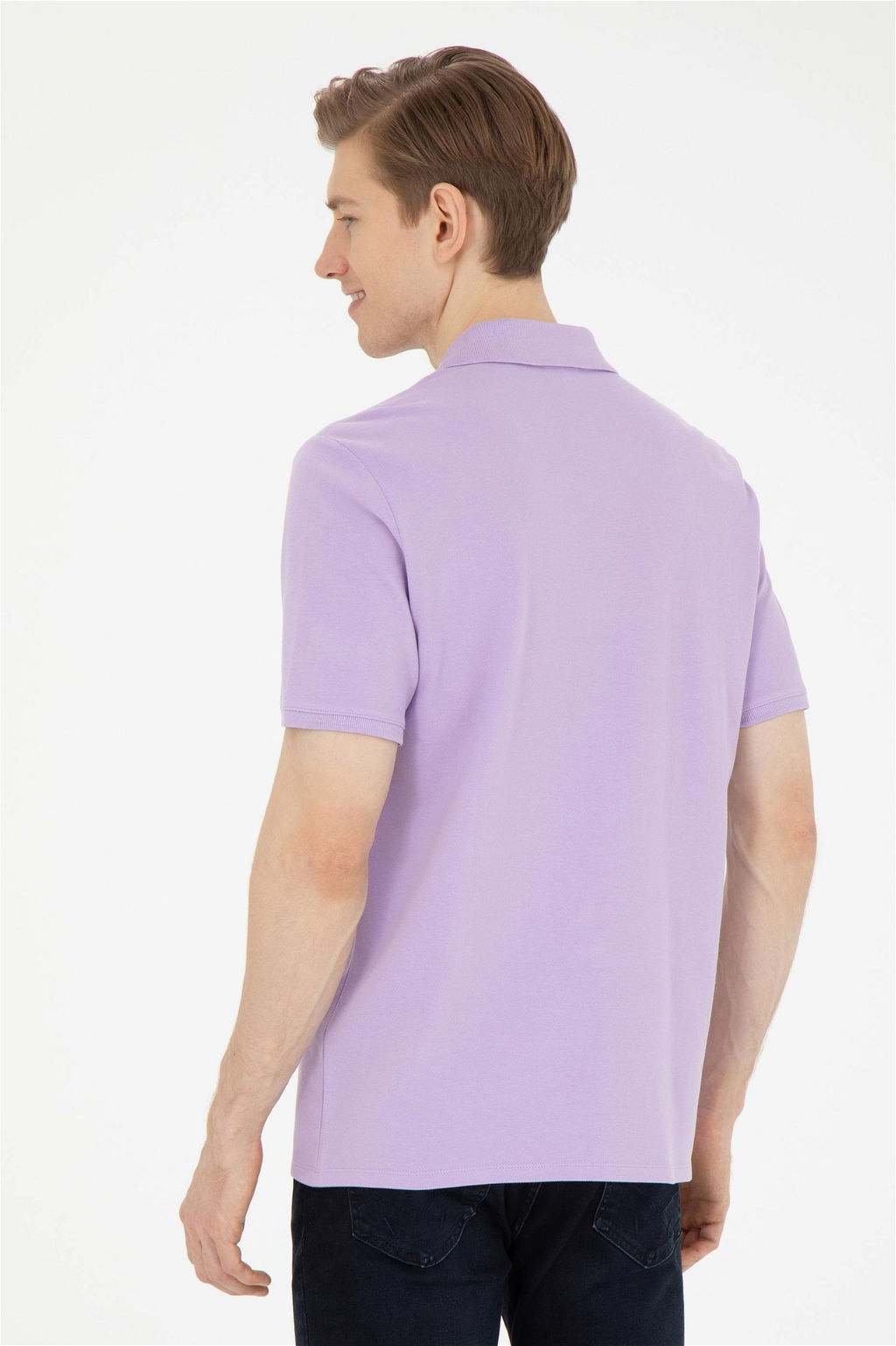 Мужская сиреневая базовая футболка - U.s. polo assn фото 5
