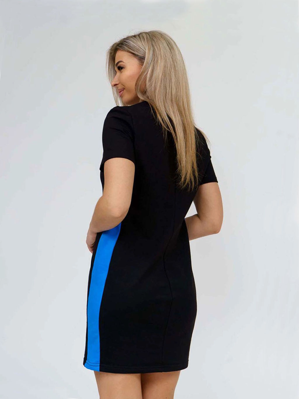 Платье женское, цвет черный синий