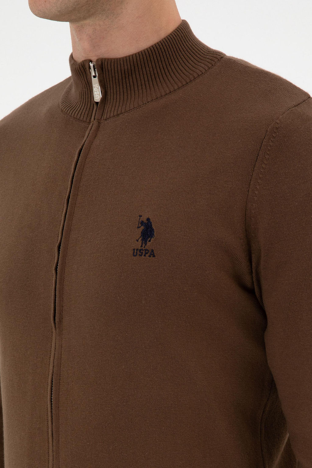 Erkek Slim Fit Kahverengi Triko H_rka - U.s. polo assn фото 14