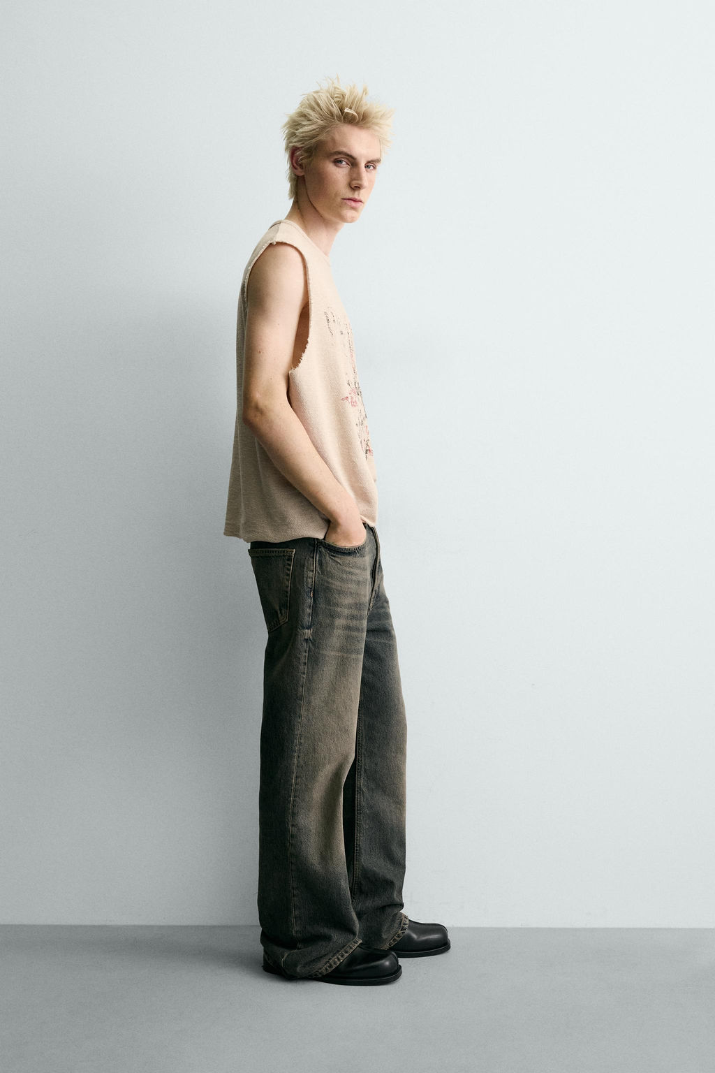 CONTRAST PRINT KNIT T-SHIRT - Zara фото 4