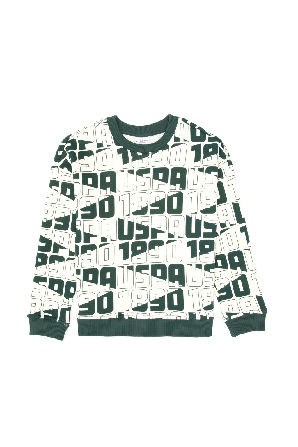 Erkek _ocuk Koyu Ye_il Bisiklet Yaka Sweatshirt Sepette S_rpriz _ndirim - U.s. polo assn фото 6