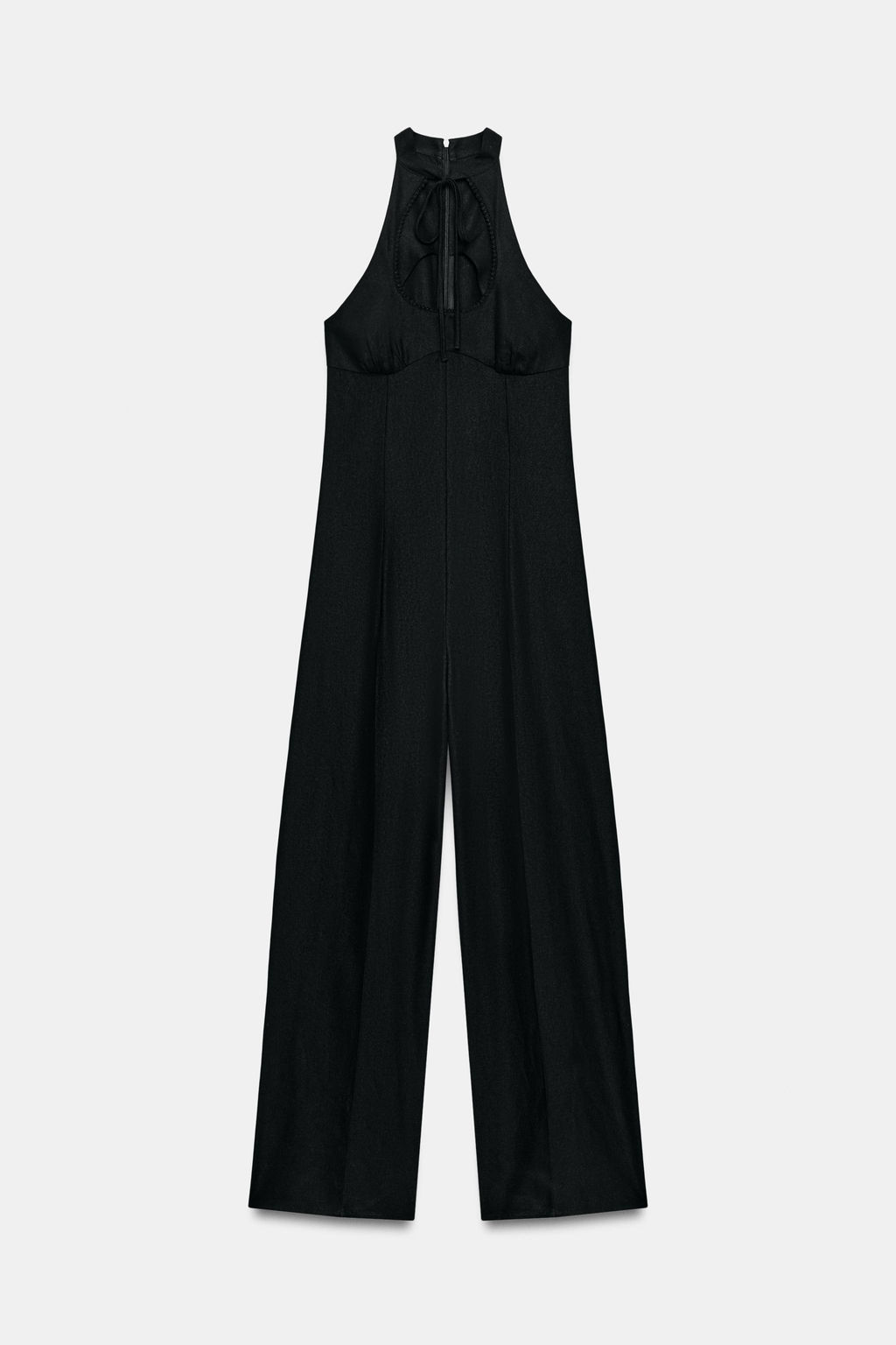 MONO HALTER ANCHO CON LINO / Negro - Zara фото 9