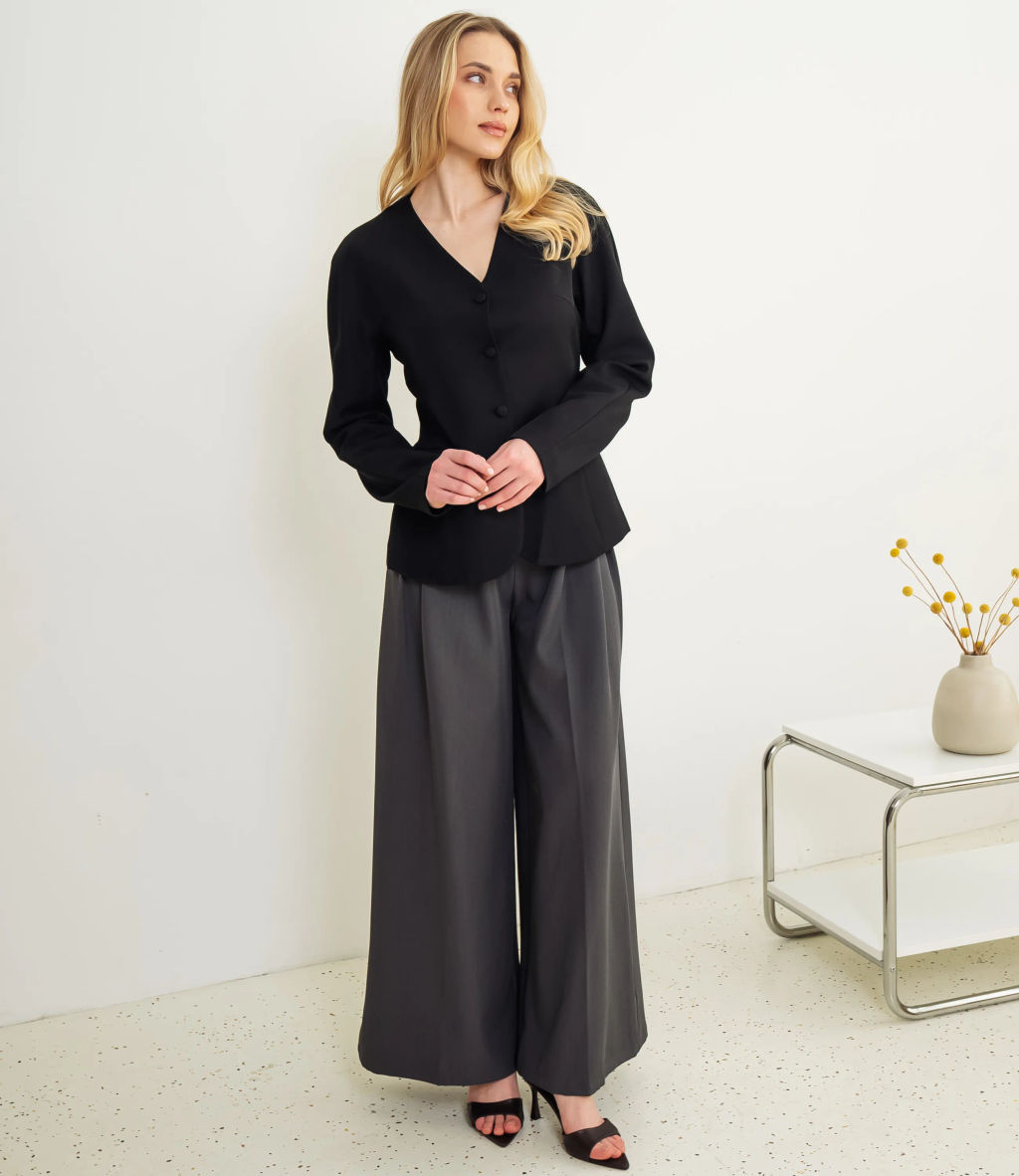 Жакет #КТ2905 (1), чёрный - Dommod фото 4