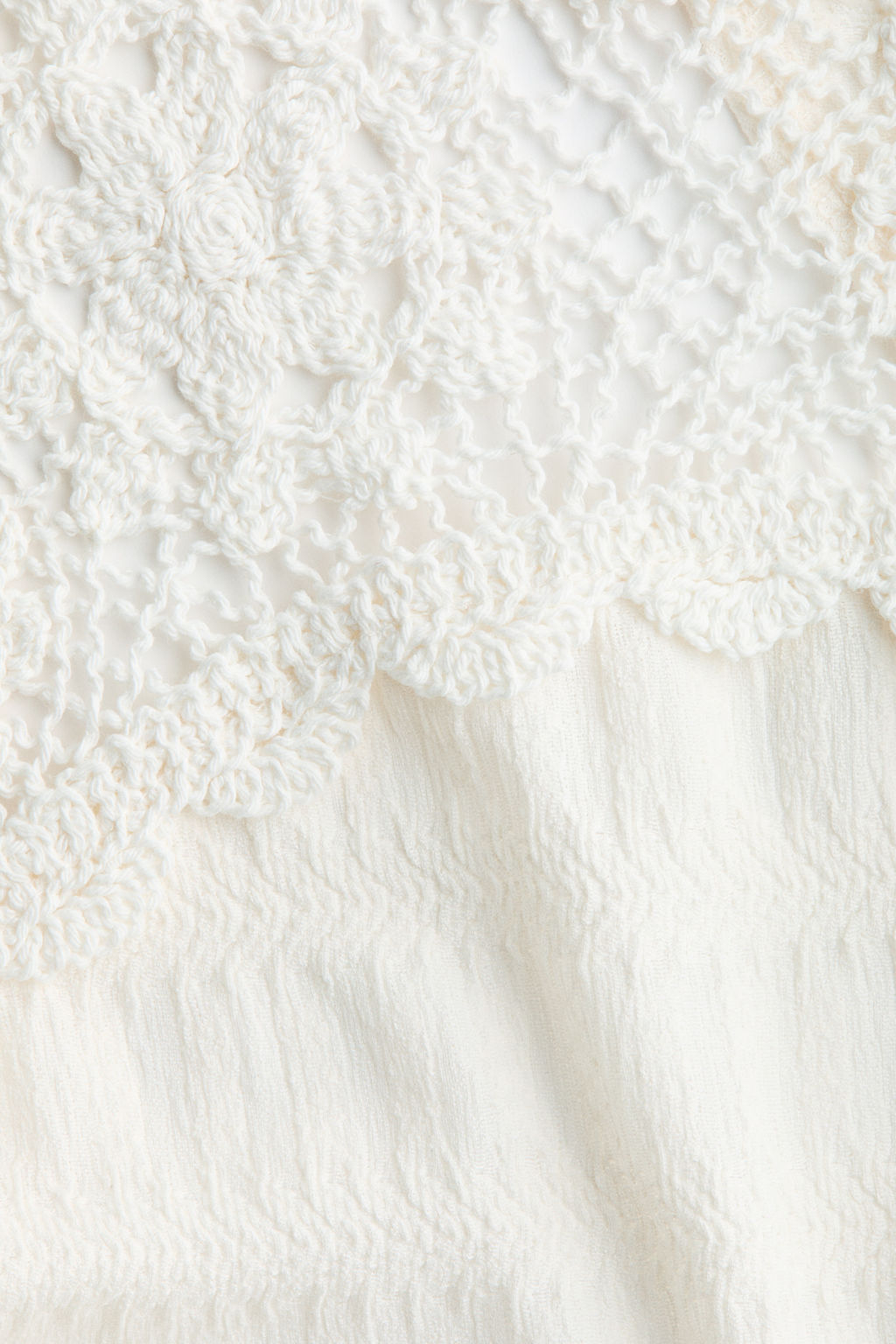 Top texturizado con detalles efecto crochet - H&m фото 5