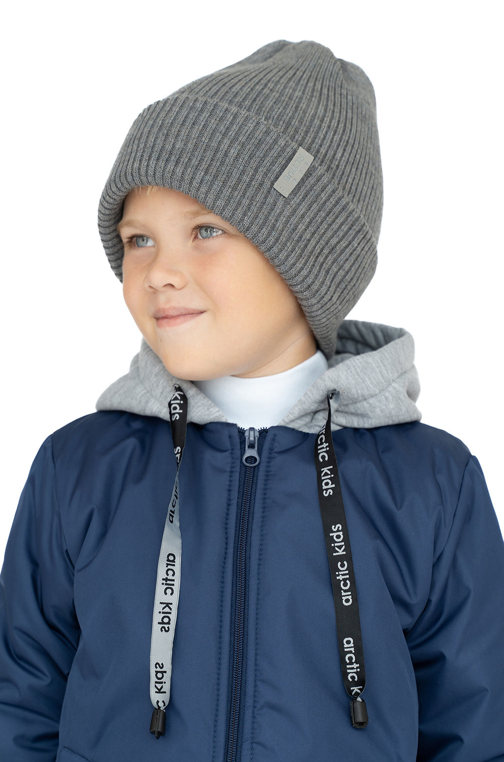 Шапка вязаная меланж