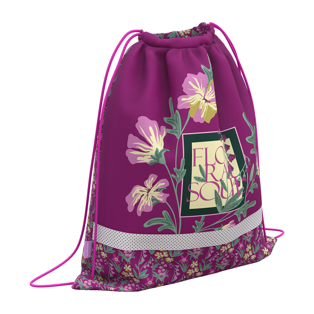 АКЦИЯ Цена за 1 шт. Мешок для обуви ErichKrause с вентиляцией 500x410мм Floral Soul