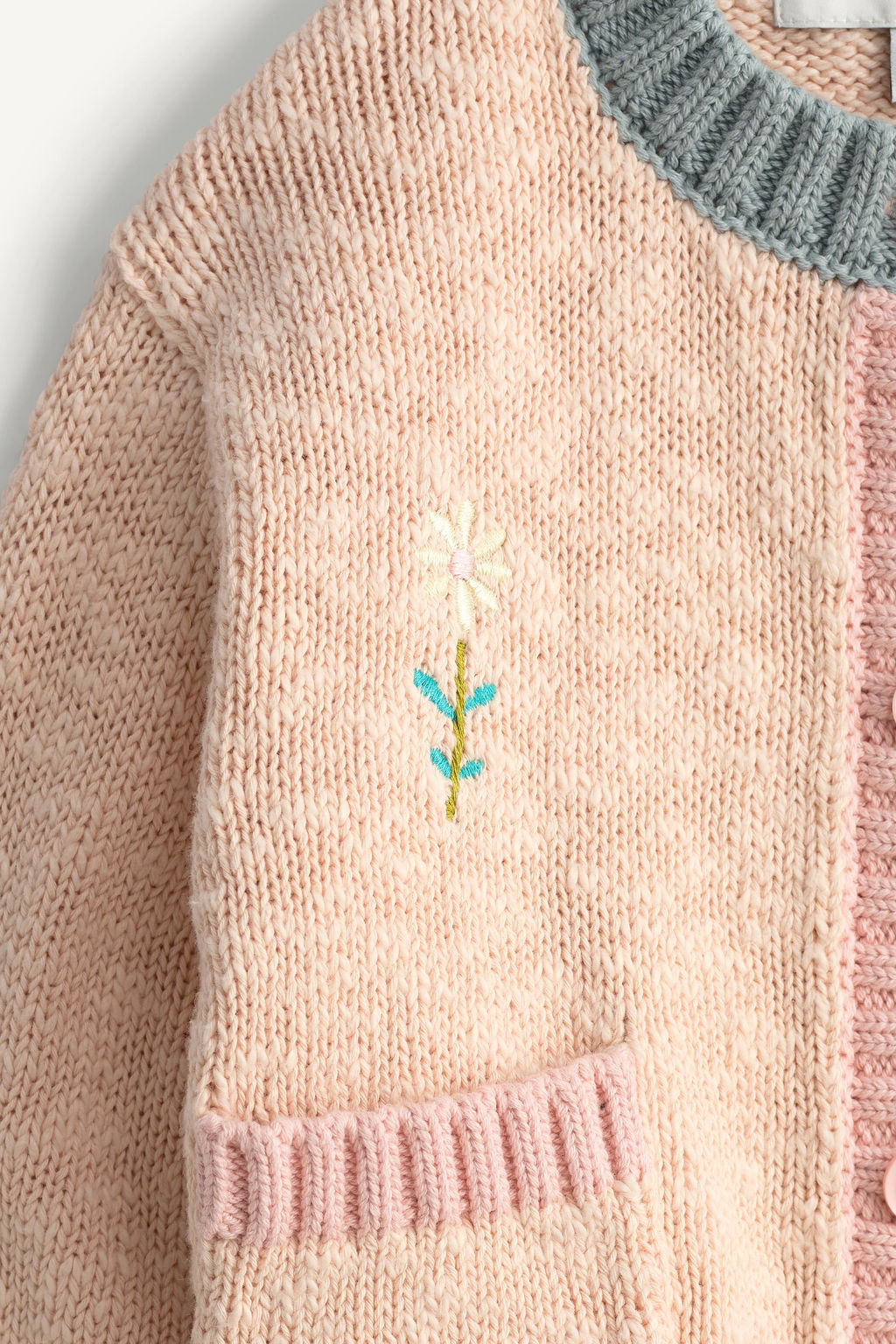 CHAQUETA PUNTO COLOR BLOCK FLOR BORDADA LIMITED EDITION / mandarina.oscuro - Zara фото 9