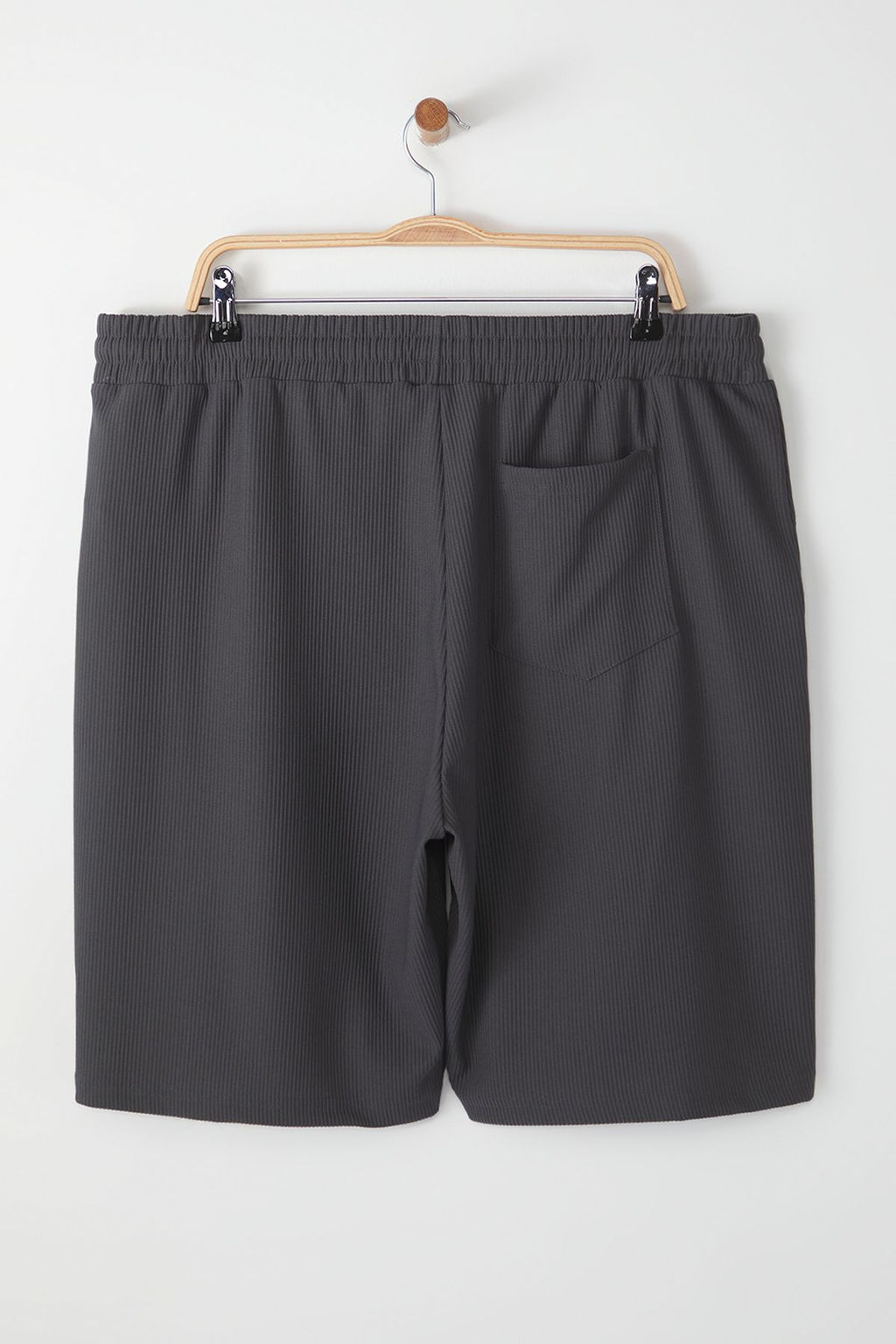 TRENDYOL MAN Buyuk Beden Fume Oversize/Genis Kesim Dokulu K?r?smaz Ottoman Sort TMNSS25AP00001 - Trendyolmilla фото 4