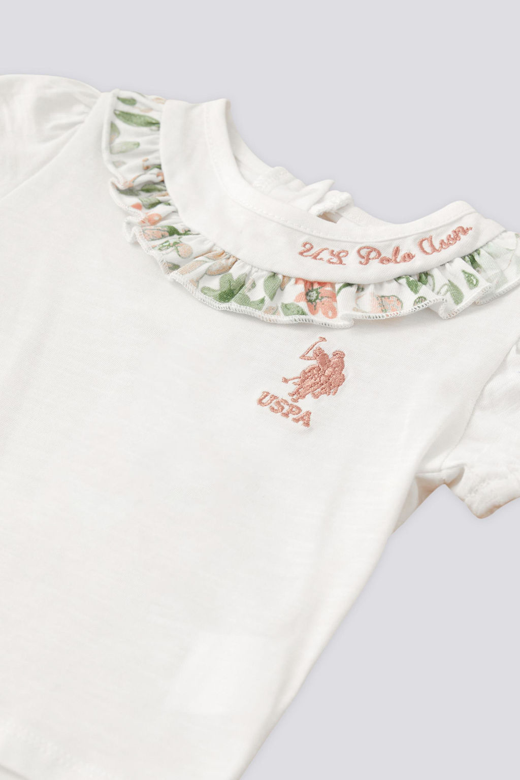 Комплект из двух футболок с короткими рукавами для маленьких девочек Неожиданная скидка в корзине - U.s. polo assn фото 3