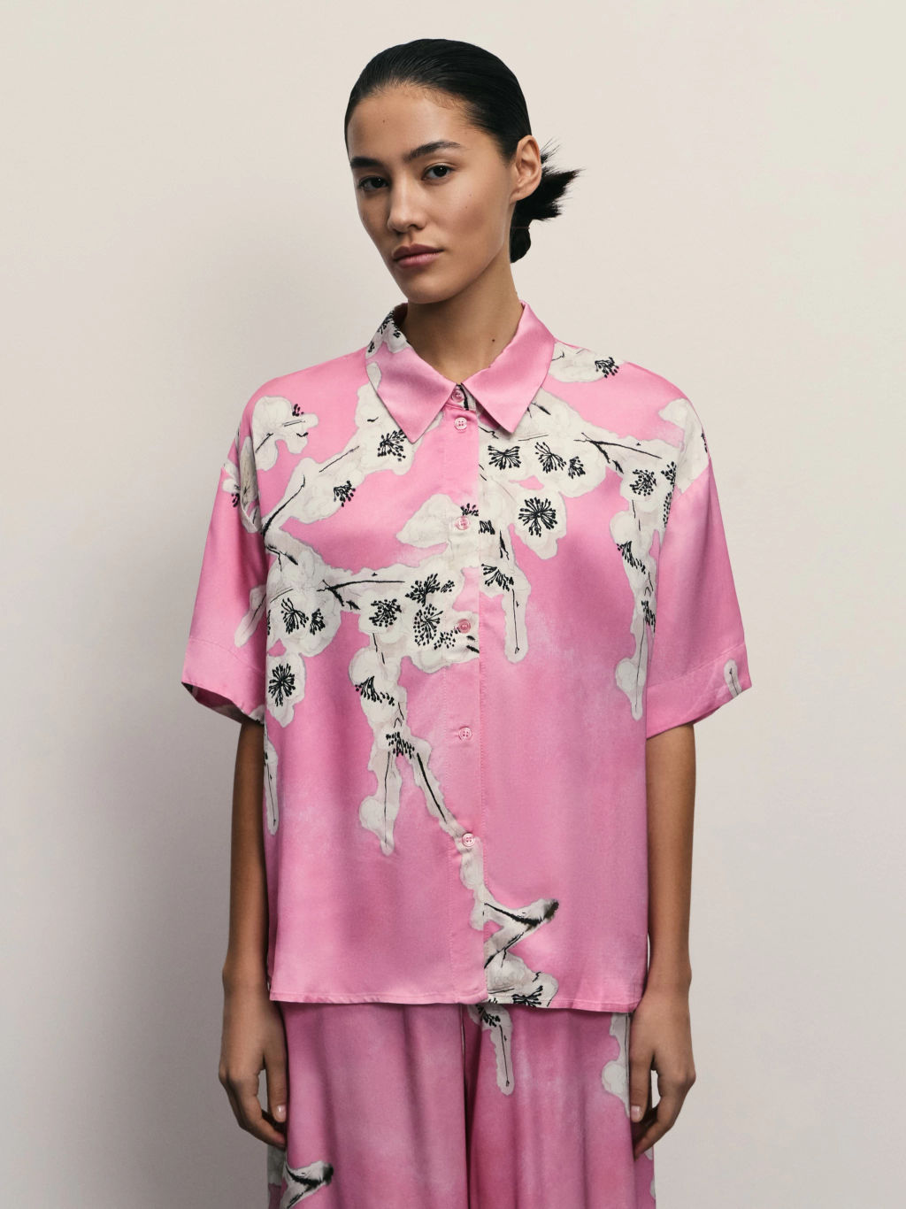 Блузка из вискозы с цветочным принтом / Zarina  фото 3