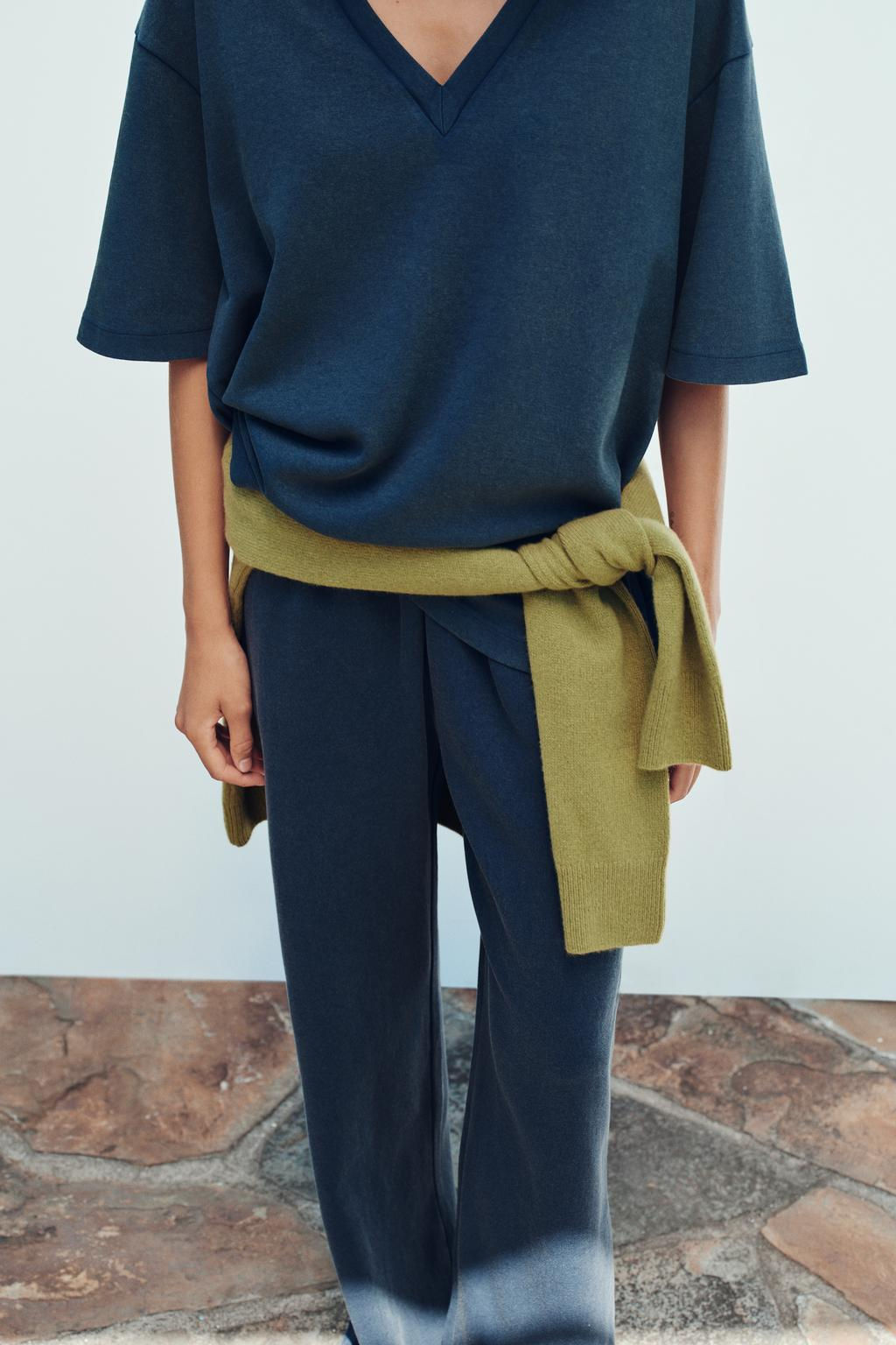 WASHED INTERLOCK TROUSERS - Zara фото 19