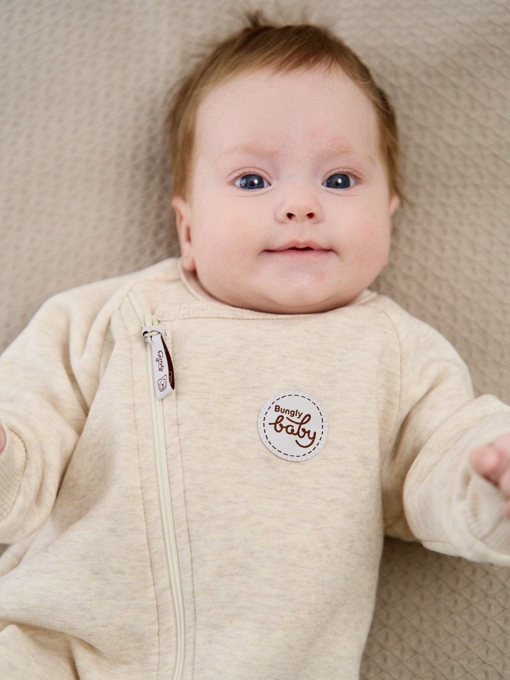 Комбинезон косуха с закрытой ножкой "Ванильный пудинг" утепленный 0+