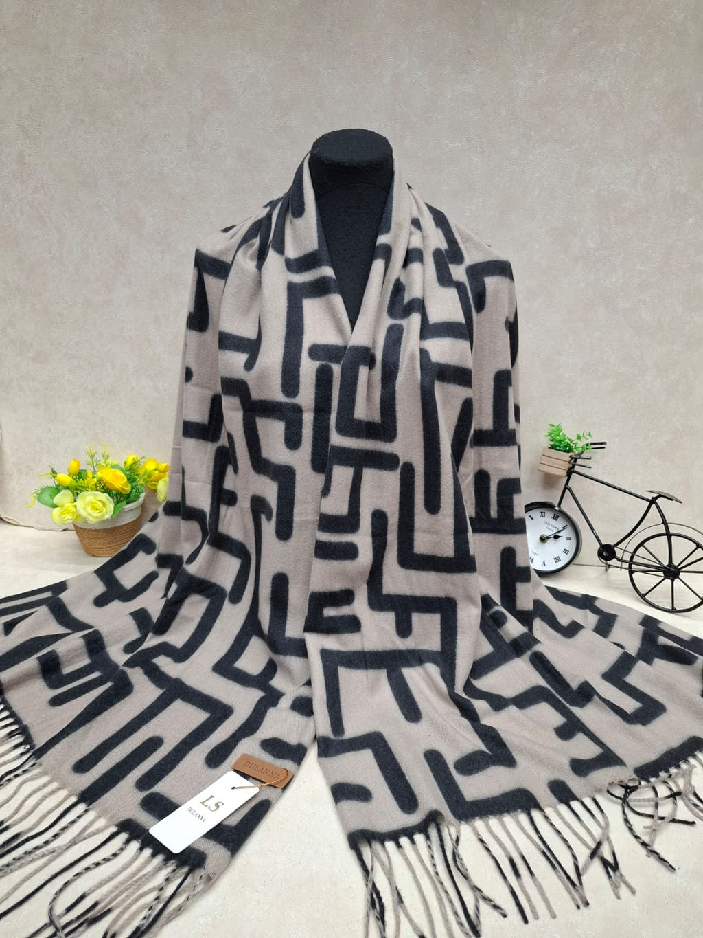 Мягкий палантин из кашемира мультицвет