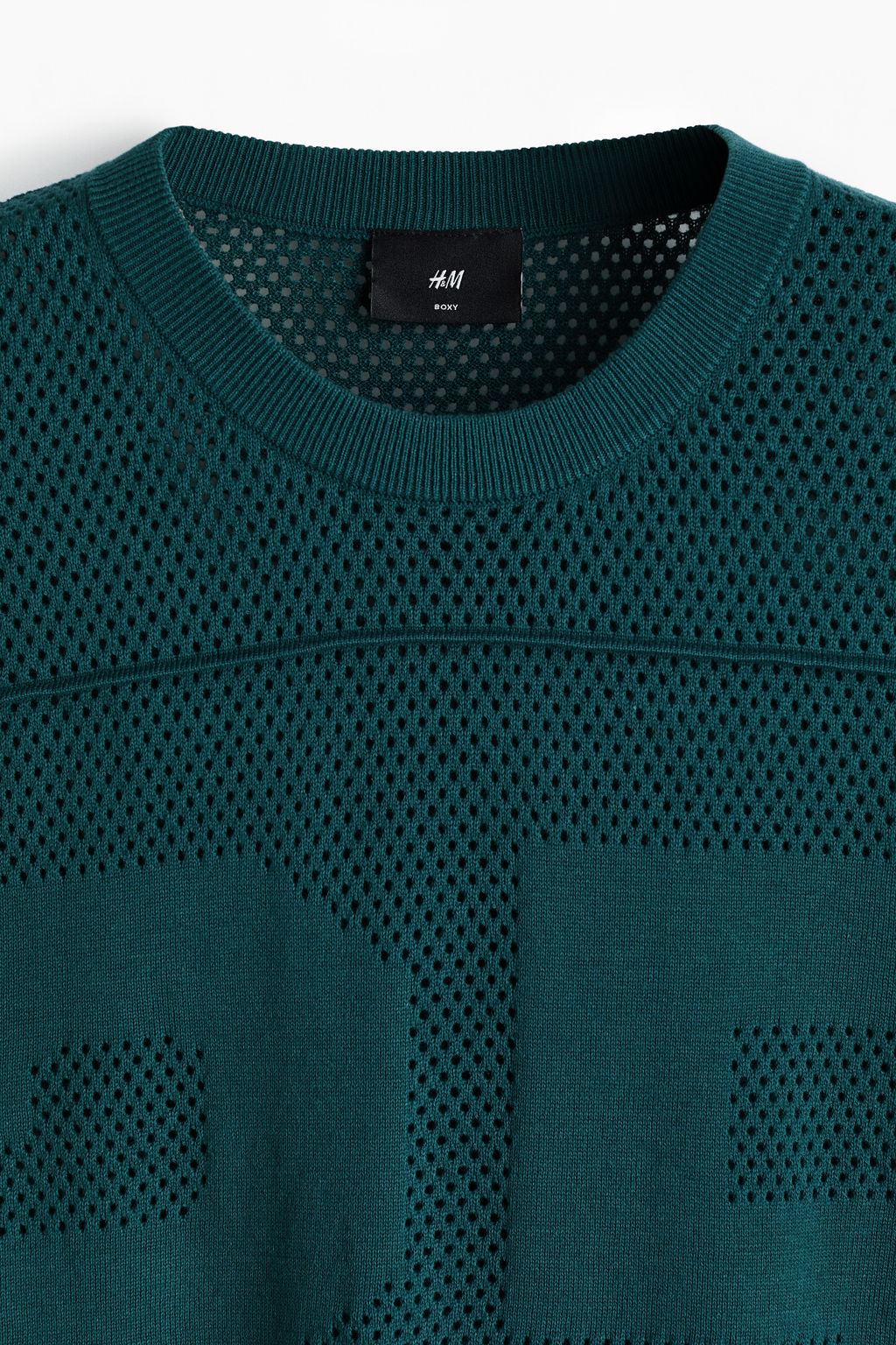 Camiseta de malla Boxy Relaxed Fit - H&m фото 5