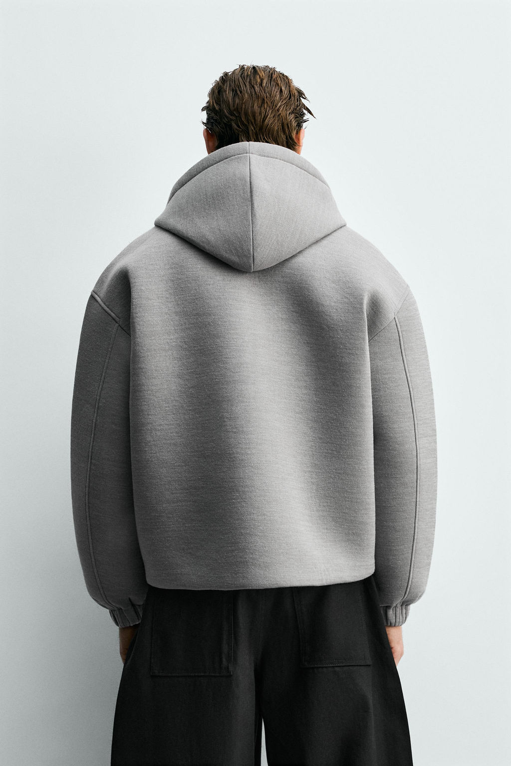 COMPACT BOXY FIT ZIP-UP SWEATSHIRT - Zara фото 11
