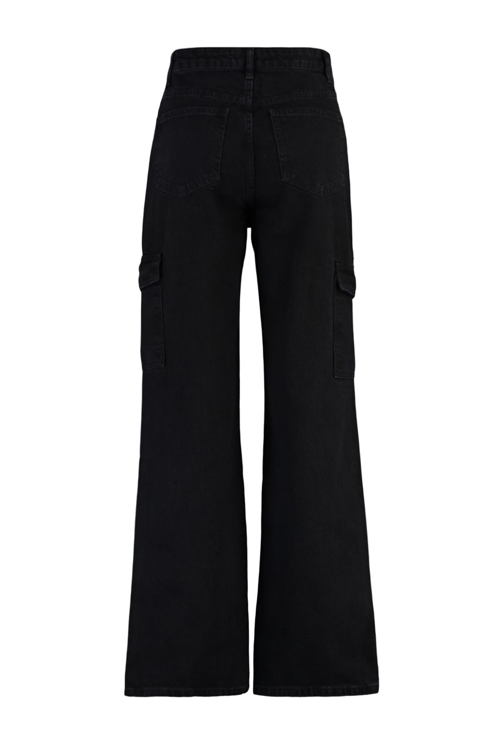 Siyah Kargo Cepli Yuksek Bel Wide Leg Jeans TWOAW22JE0393 - Trendyolmilla фото 14