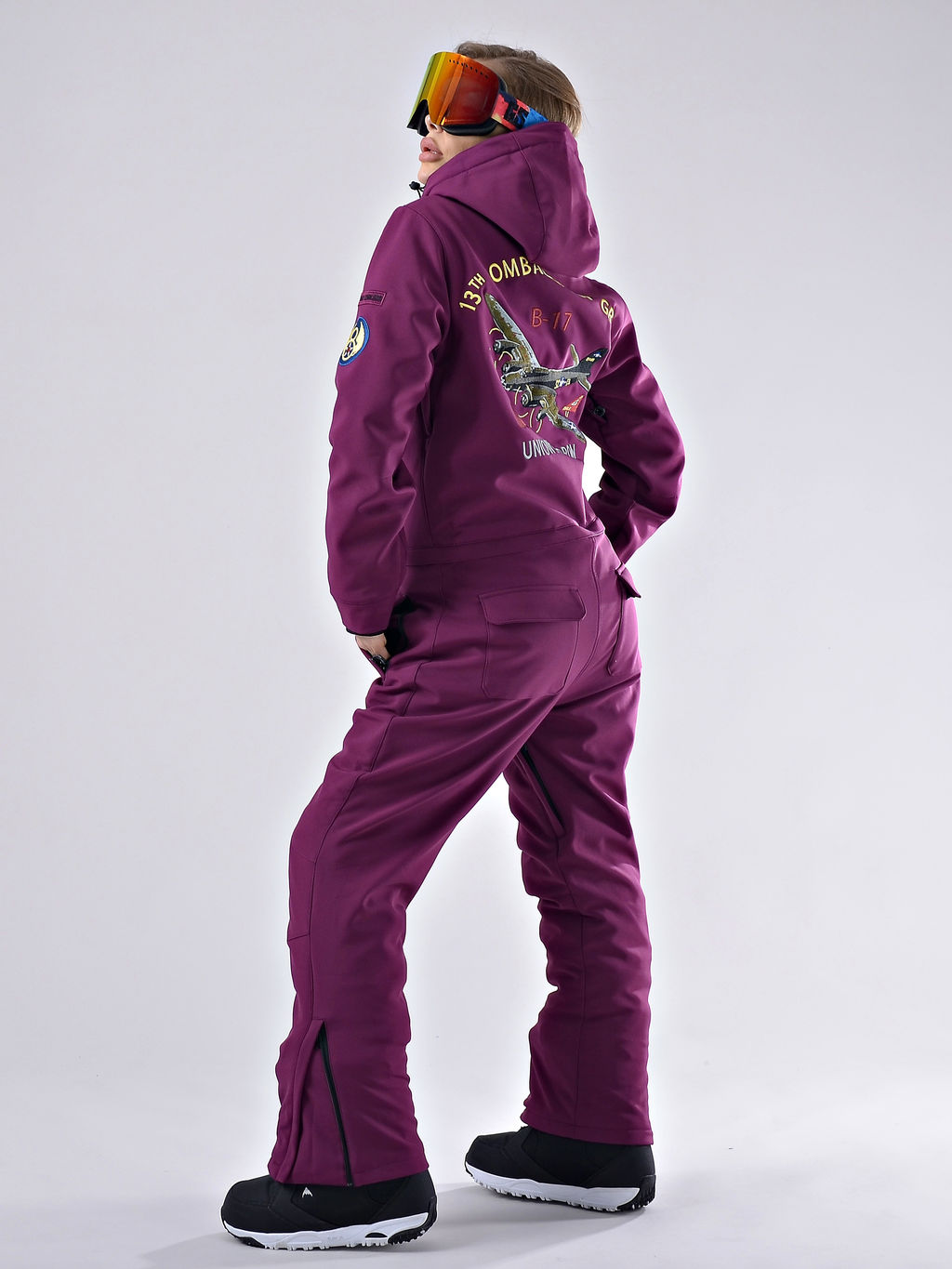 Женский зимний сноубордический комбинезон Alpha Endless 222/220730 RRG Бордовый  фото 5