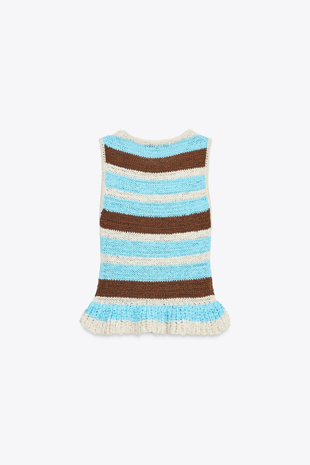 STRIPED KNIT TOP WITH RUFFLE - Zara фото 13