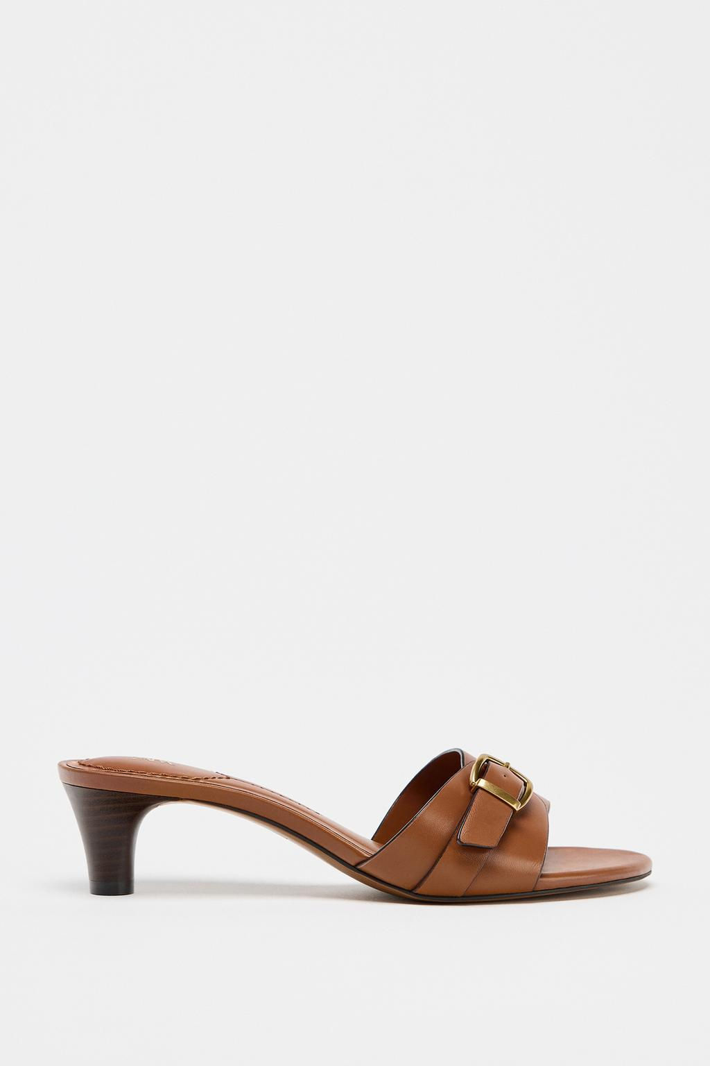 BUCKLED HEELED SANDALS - Zara фото 3