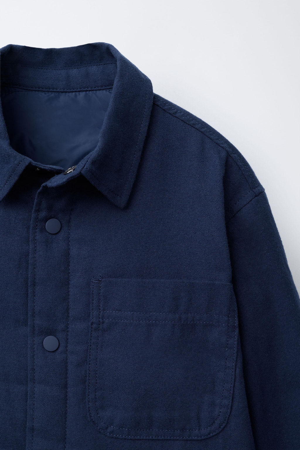 QUILTED OVERSHIRT WITH LABEL - Zara фото 3