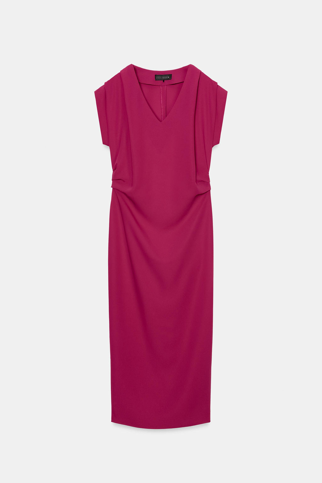 VESTIDO MIDI PLIEGUES / Fucsia oscuro - Zara фото 7