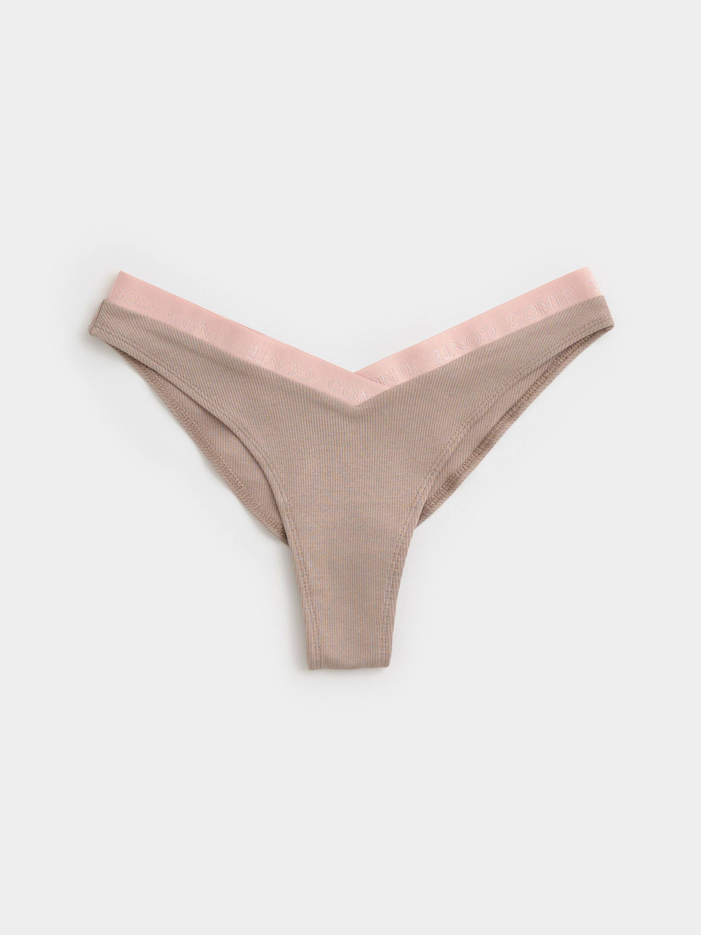 CONTE TIE DYE RIB LBR 2220 Трусы бразилиана со V-образной линией талии cappuccino-pink