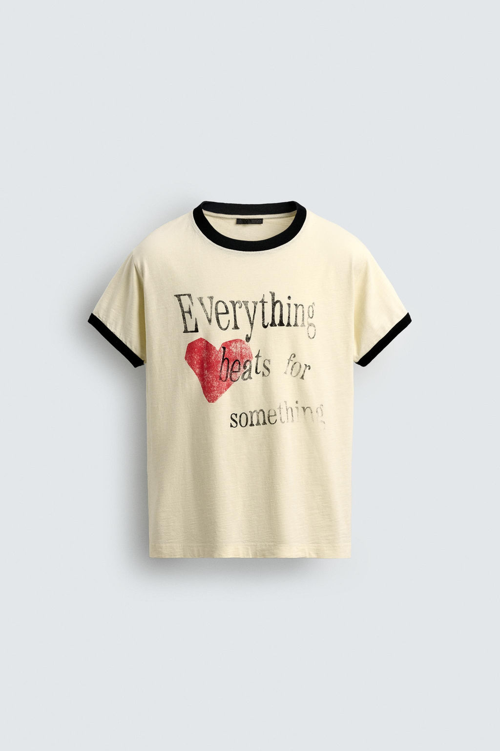 RIB T-SHIRT WITH CONTRAST HEART - Zara фото 15