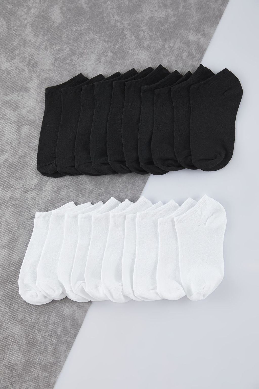 TRENDYOL MAN Siyah-Beyaz Unisex 20li Pamuklu K?sa Boy/Gorunmez/Patik Corap TMNSS25CO00018 - Trendyolmilla фото 4