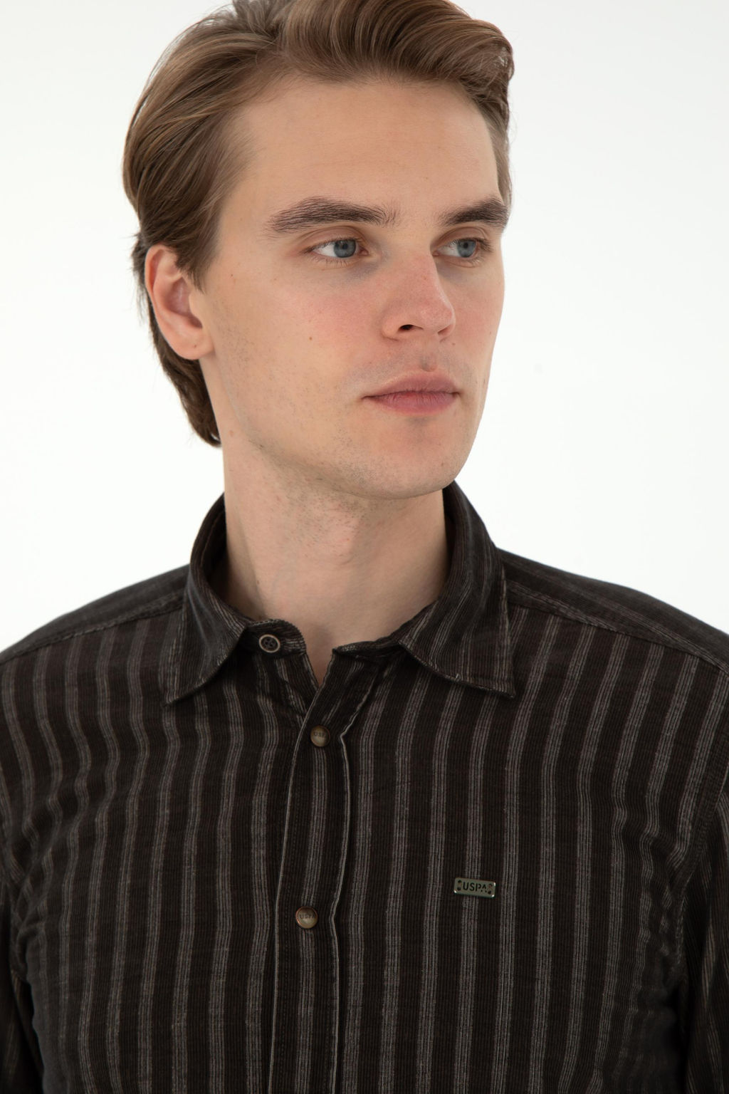 Мужская рубашка цвета хаки с длинным рукавом Неожиданная скидка в корзине - U.s. polo assn фото 2