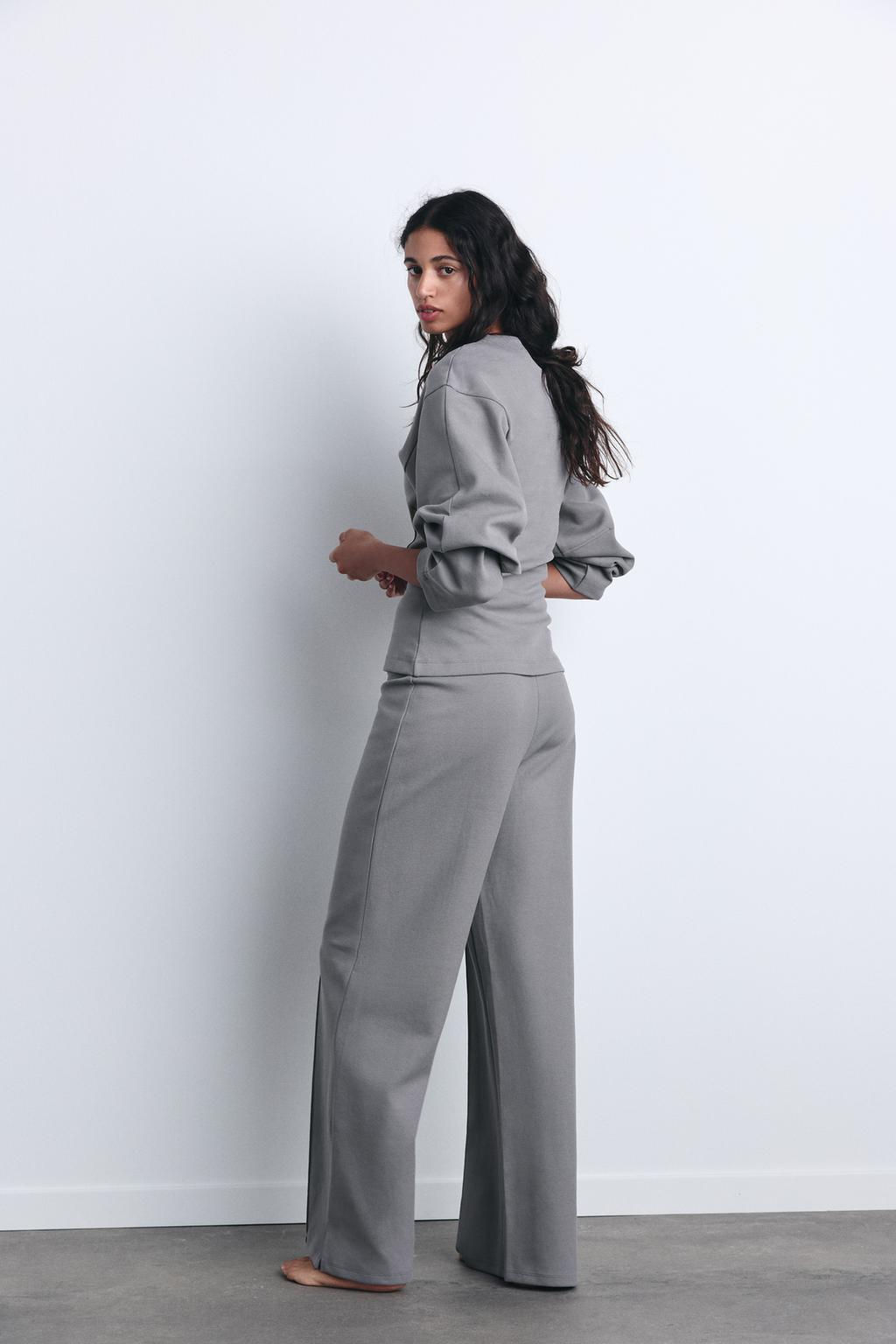 INTERLOCK KNIT TROUSERS WITH VENTS - Zara фото 20