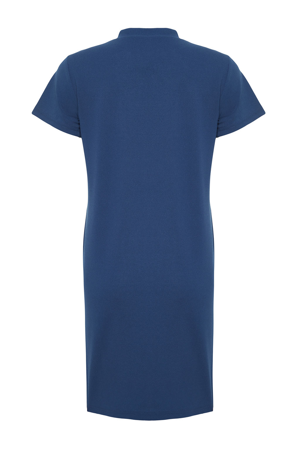 Indigo Cep Gorunumlu Skater/Belden Ac?lan Mini Krep Elbise TWOSS23EL01802