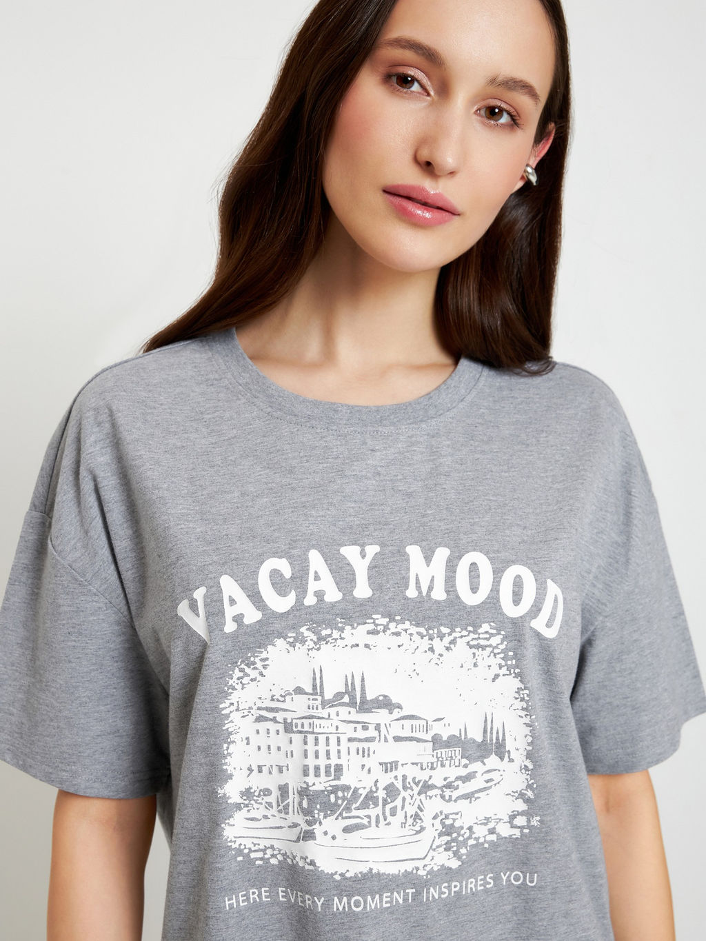 10200510070 Футболка жен. Pathos серый меланж - Concept club фото 4