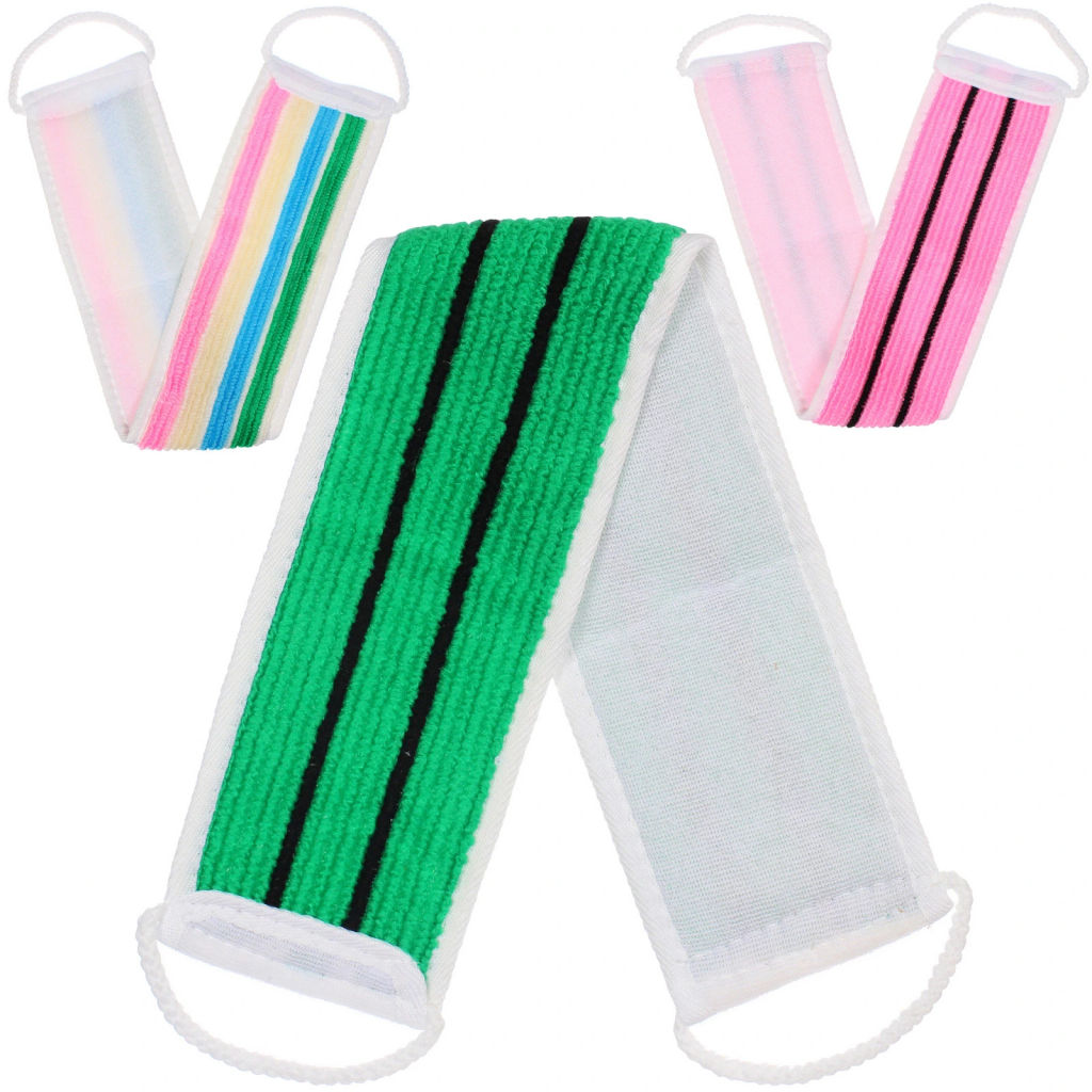 Цена за 3 шт. Мочалка для тела "ULTRAMARINE VOLNA", комбинированная, цвет как на фото, 59*10см (зип пакет и наклейка Ultramarine)