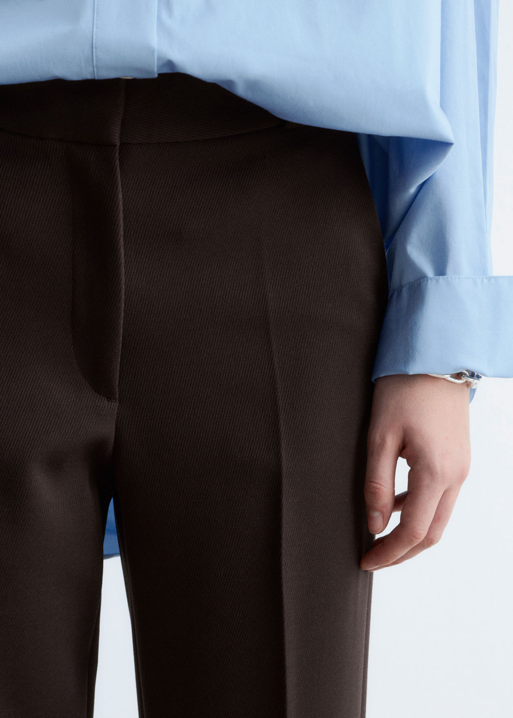 Pantalones rectos con pliegues marcados - H&m фото 8