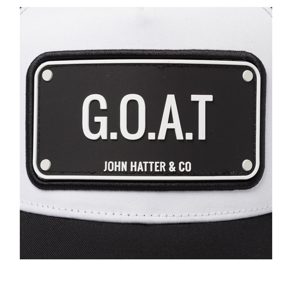 Бейсболка JOHN HATTER арт. R-1081-UOO G.O.A.T. (белый / черный)  фото 4
