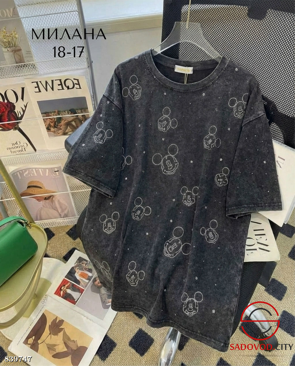 Футболка женская со стразами - Bruno фото 3