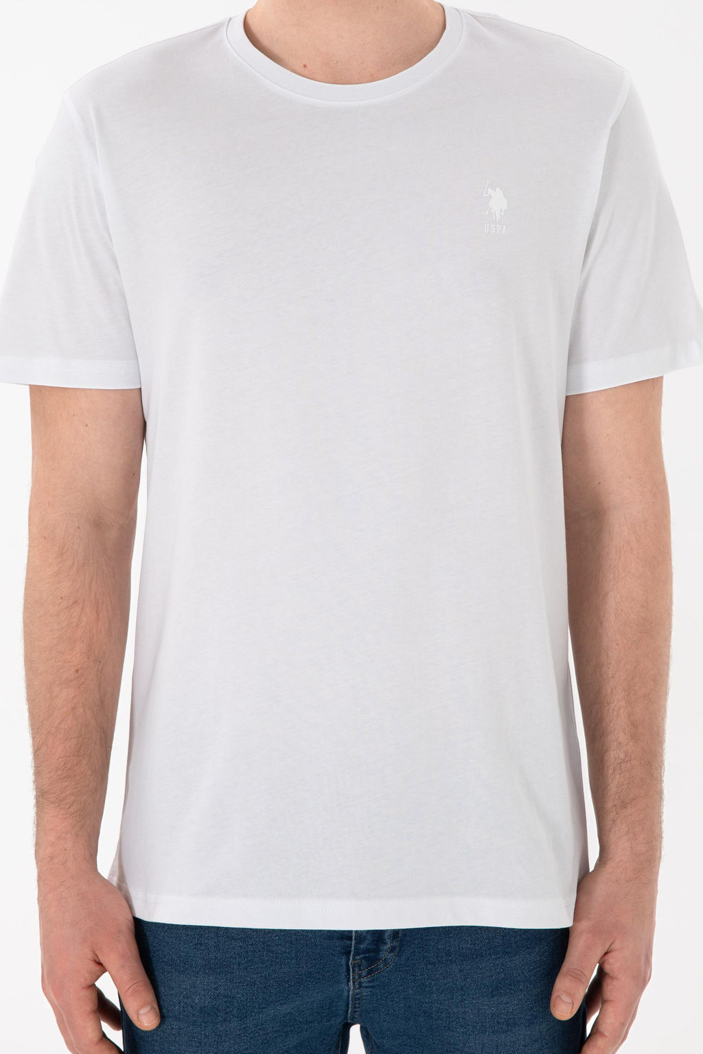 Erkek Regular Fit Bisiklet Yaka Beyaz Basic Ti__rt Sepette S_rpriz _ndirim - U.s. polo assn фото 7