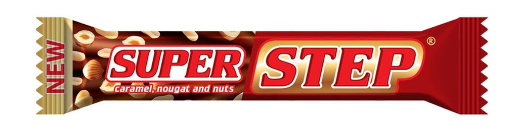 Цена за 2 шт Super Step"нуга,арахис,карамель 65гр/Славянка /20511/