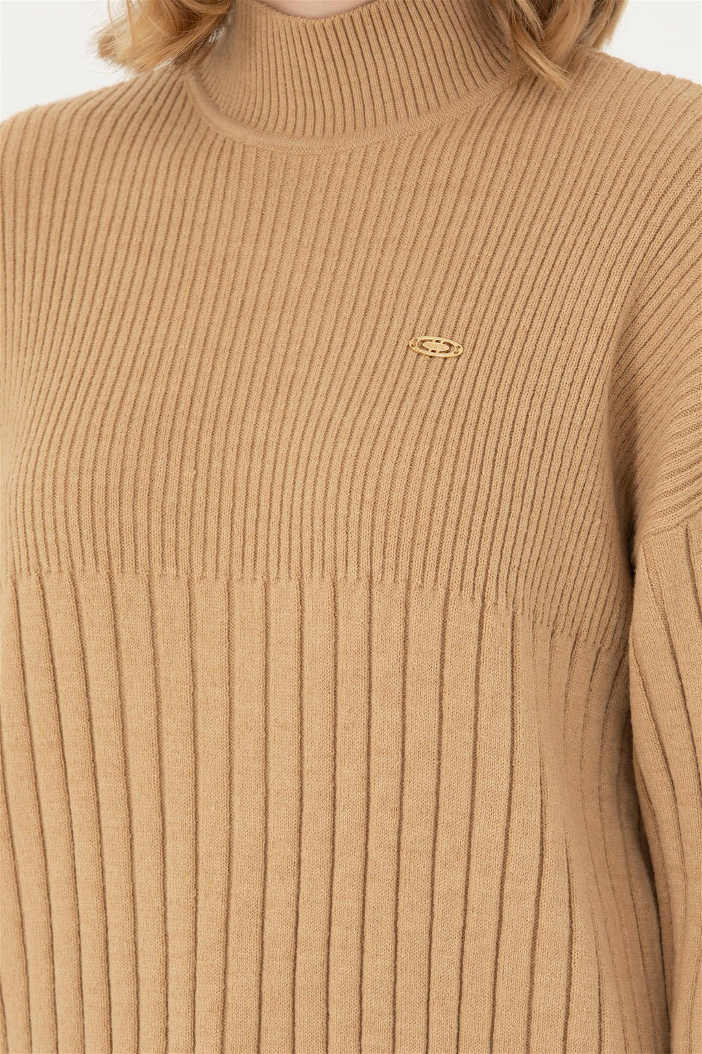 Женский свитер песочного меланжа - U.s. polo assn фото 7