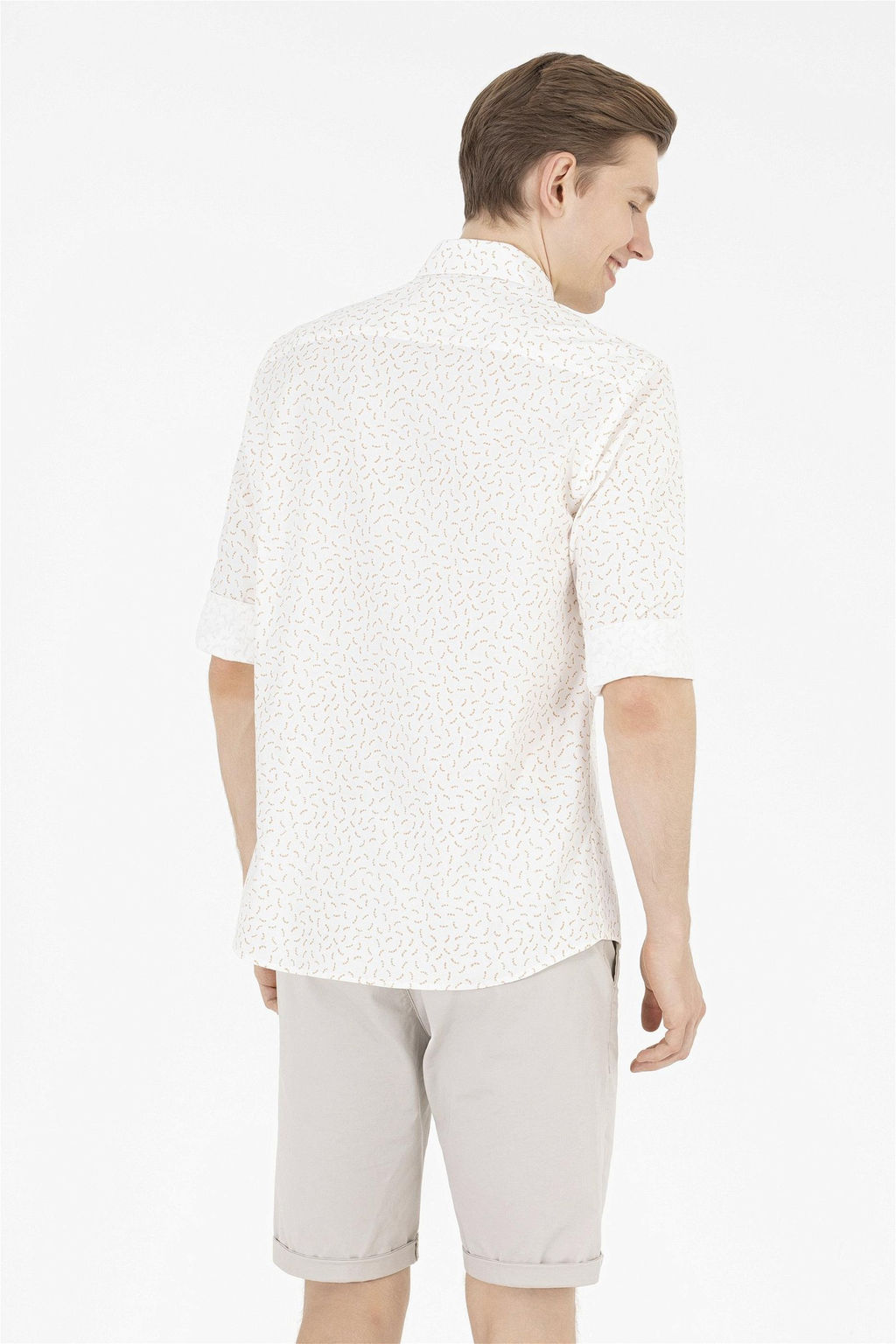 U. S. Polo Assn / Мужская рубашка Camel с длинным рукавом - U.s. polo assn фото 12